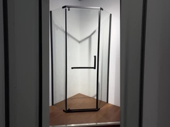 Tempered Glass Corner Quadrant Shower Enclosure Hitam ISO9001
