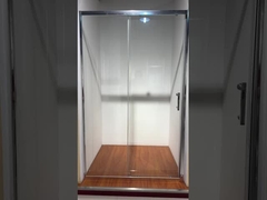 6mm Tempered Safety Glass dalam Chrome Aluminium Frame Glass Shower Enclosures