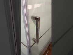 Kamar mandi dengan harga terjangkau dengan kaca cetak putih dan bingkai aluminium