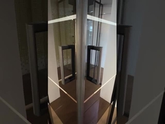 5/6mm Black Block Glass Square Shower Enclosures dengan Alum Black Frame