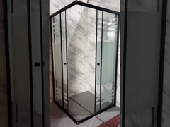 Ruang Mandi Kuadrat yang Bisa Disesuaikan Dengan Kaca Pencetakan Frosted Untuk Modern