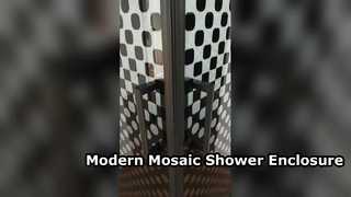 Lihat Pabrik Integral Kaca Mosaik Modern Sertifikasi CE Kamar Mandi Kandang Mandi dengan Demo Baki