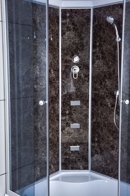35''X35''X85'' Pintu Geser Shower Enclosure Kaca Tempered