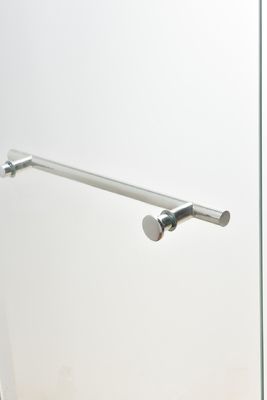 55''X47'' Pivot Shower Screen 6mm Kaca Bening Bingkai Aluminium Perak